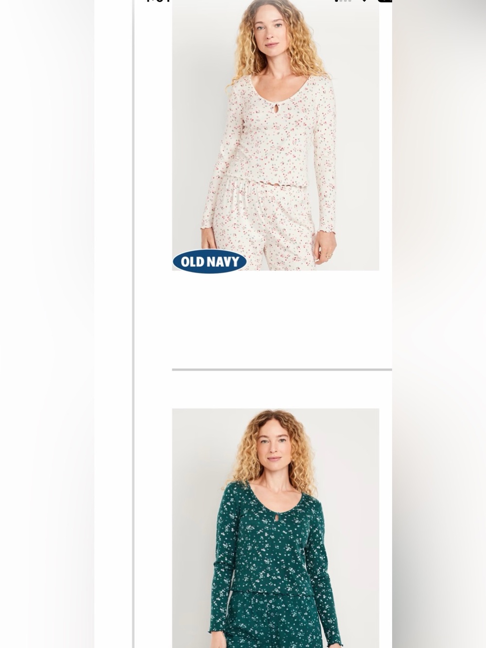 Old Navy Floral cozy ribbed pajama set lot